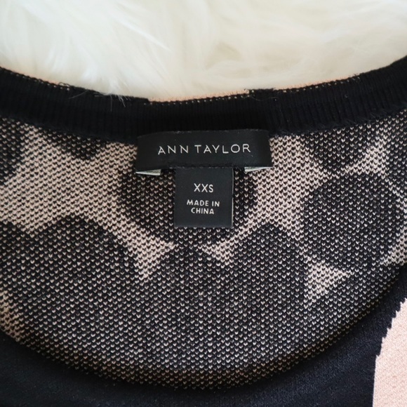 Ann Taylor Black & Cream Shift Sweater Dress - Picture 10 of 12
